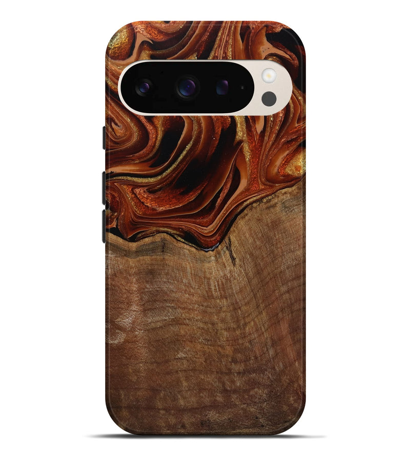 Pixel 9 Pro XL Wood Live Edge Phone Case - Roxane (Red, 799528)