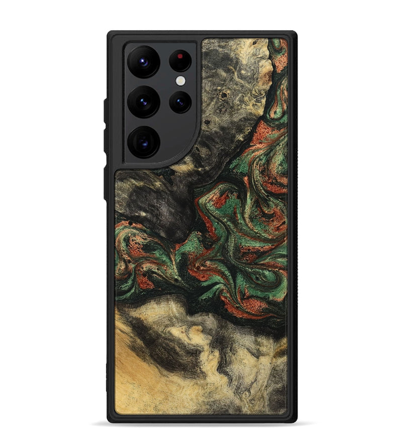 Galaxy S22 Ultra Wood Phone Case - Eliseo (Green, 799533)