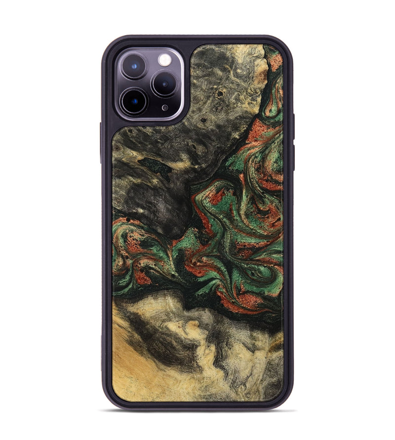 iPhone 11 Pro Max Wood Phone Case - Eliseo (Green, 799533)