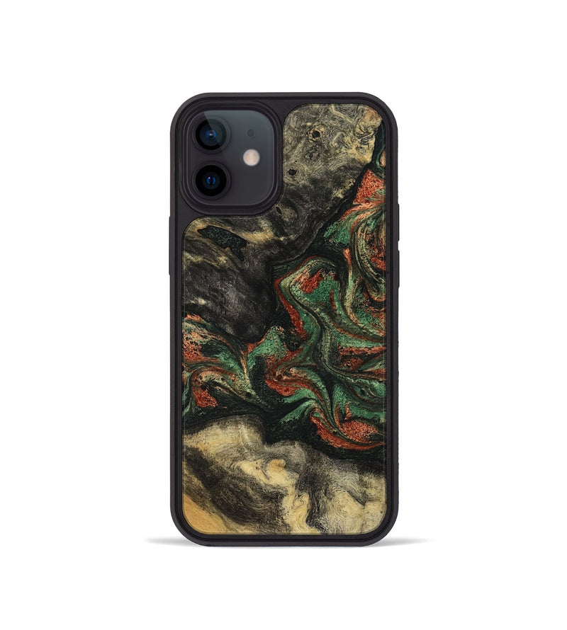 iPhone 12 mini Wood Phone Case - Eliseo (Green, 799533)