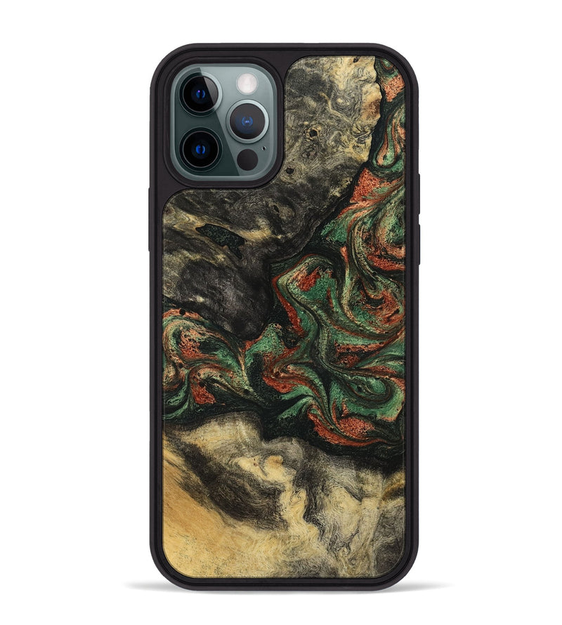 iPhone 12 Pro Max Wood Phone Case - Eliseo (Green, 799533)