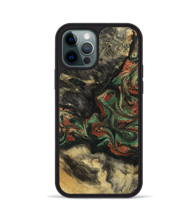 iPhone 12 Pro Wood Phone Case - Eliseo (Green, 799533)