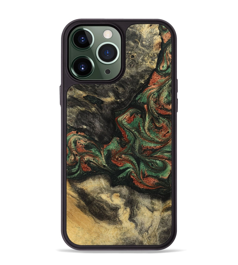 iPhone 13 Pro Max Wood Phone Case - Eliseo (Green, 799533)