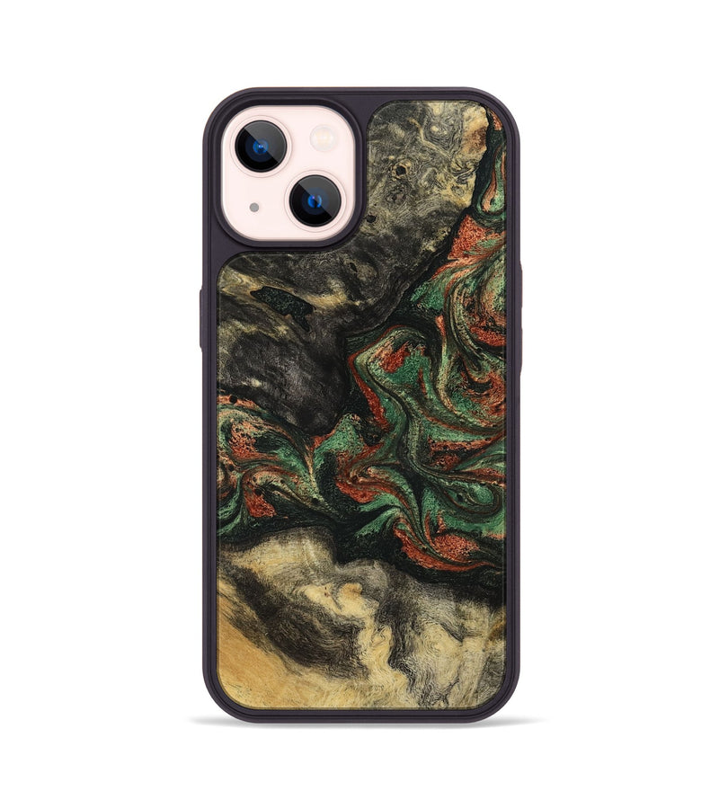 iPhone 14 Wood Phone Case - Eliseo (Green, 799533)
