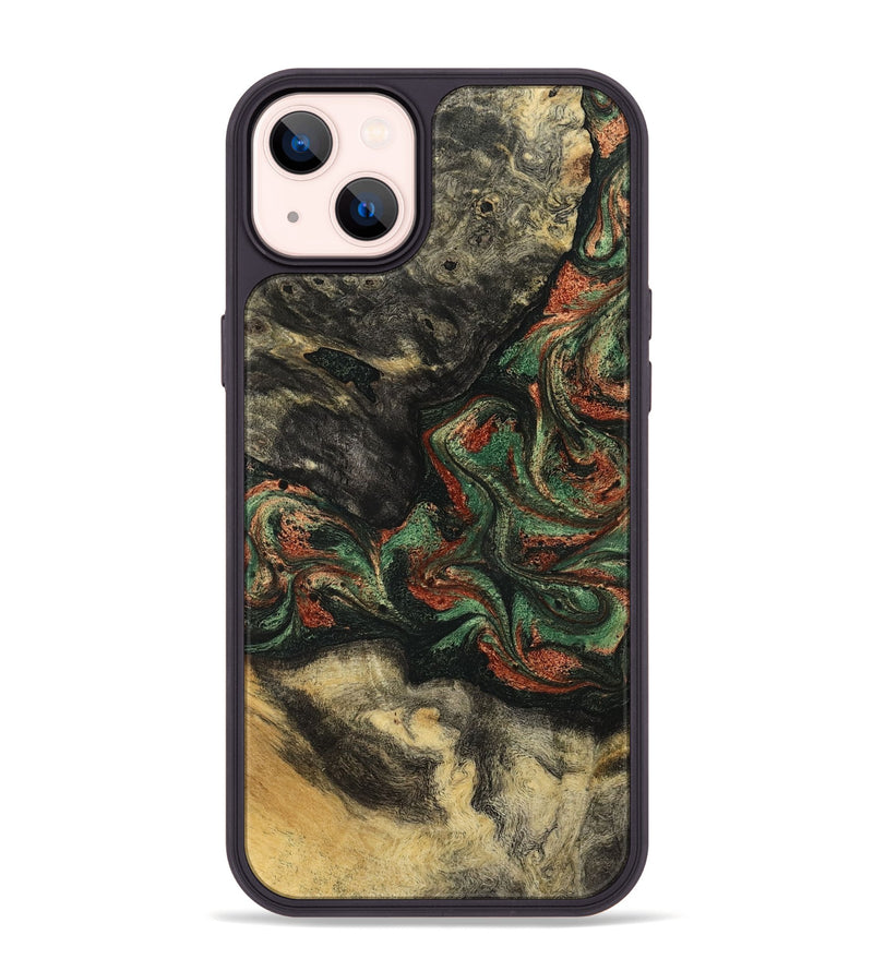iPhone 14 Plus Wood Phone Case - Eliseo (Green, 799533)