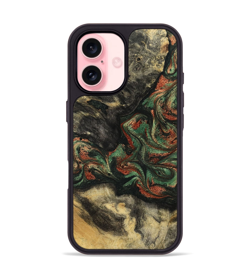 iPhone 16 Wood Phone Case - Eliseo (Green, 799533)