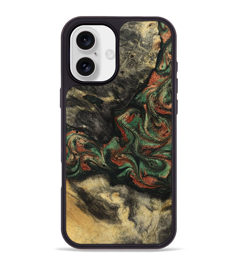 iPhone 16 Plus Wood Phone Case - Eliseo (Green, 799533)