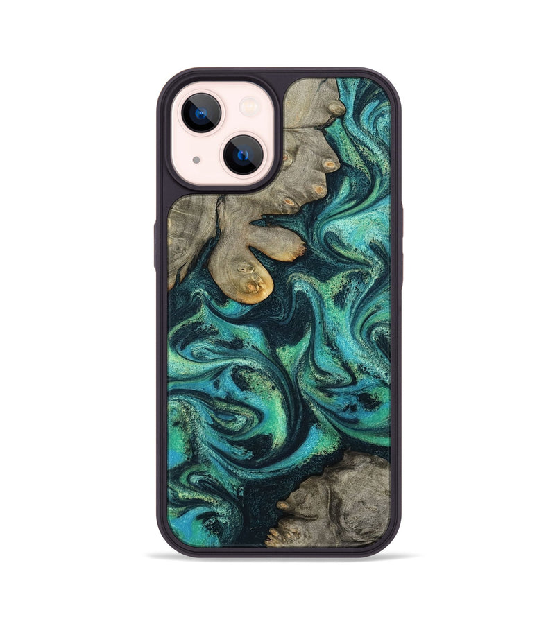 iPhone 14 Wood Phone Case - Sid (Blue, 799534)