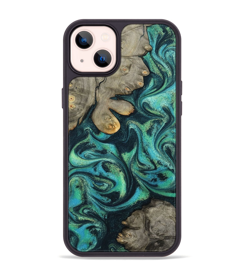 iPhone 14 Plus Wood Phone Case - Sid (Blue, 799534)