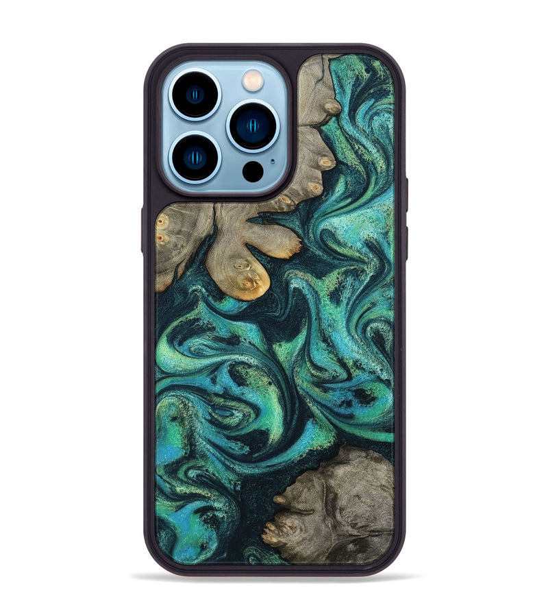 iPhone 14 Pro Max Wood Phone Case - Sid (Blue, 799534)