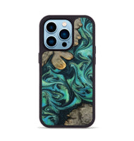 iPhone 14 Pro Wood Phone Case - Sid (Blue, 799534)