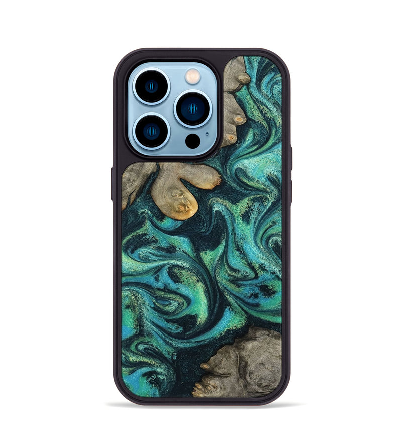 iPhone 14 Pro Wood Phone Case - Sid (Blue, 799534)