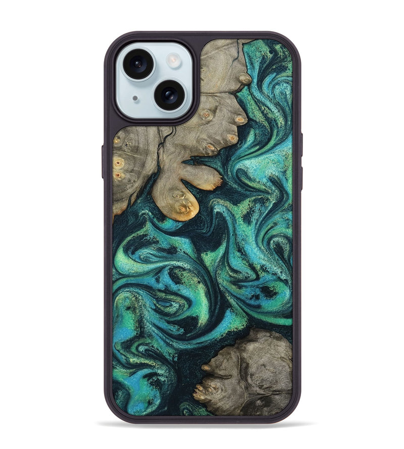 iPhone 15 Plus Wood Phone Case - Sid (Blue, 799534)