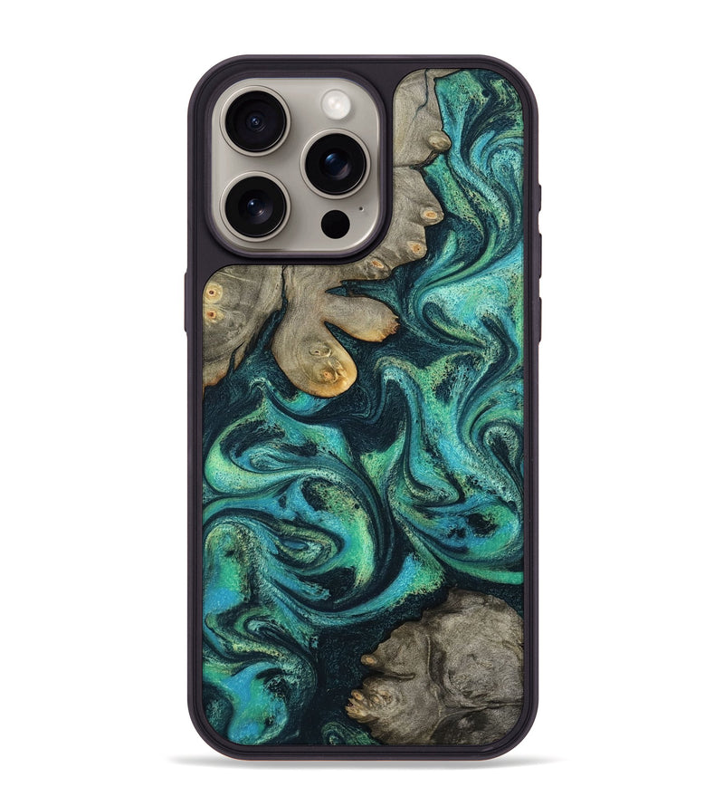 iPhone 15 Pro Max Wood Phone Case - Sid (Blue, 799534)