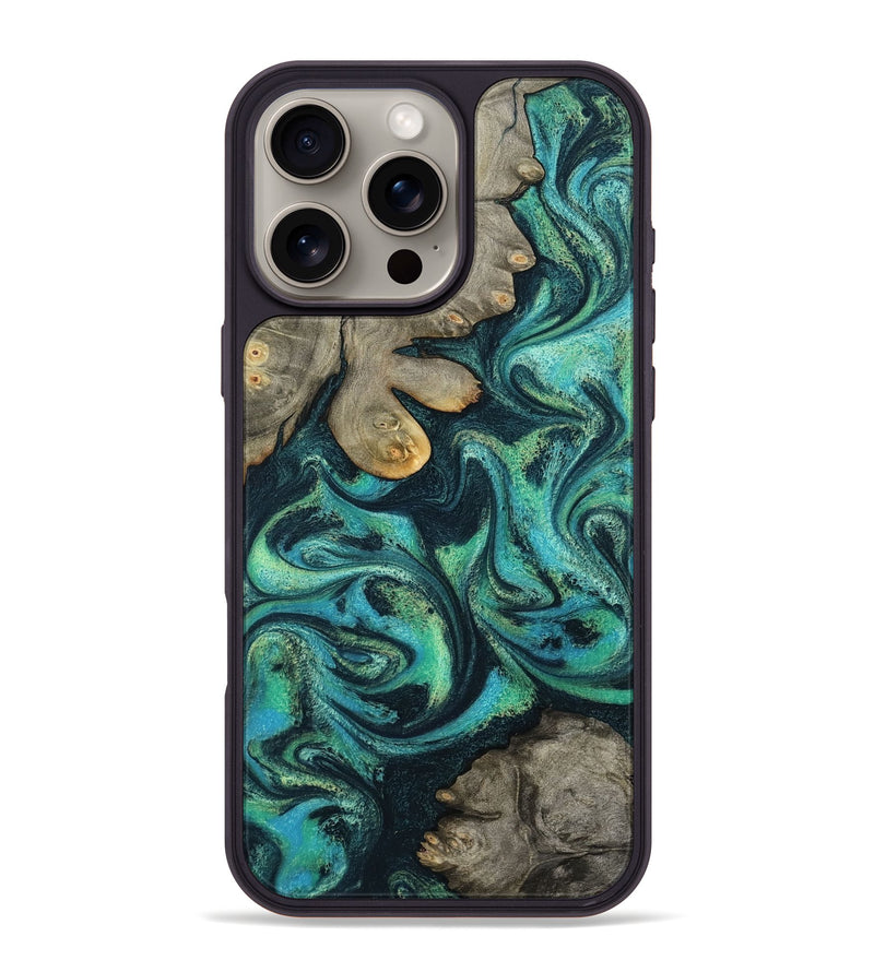 iPhone 16 Pro Max Wood Phone Case - Sid (Blue, 799534)