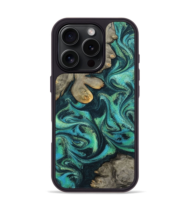 iPhone 16 Pro Wood Phone Case - Sid (Blue, 799534)