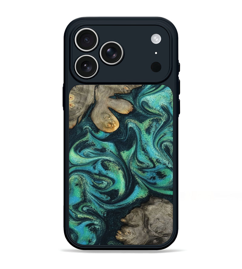 iPhone 17 Pro Max Wood Phone Case - Sid (Blue, 799534)