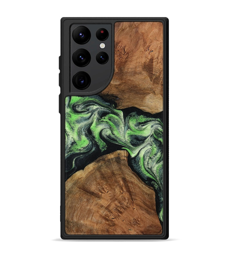 Galaxy S22 Ultra Wood Phone Case - Sherry (Green, 799535)