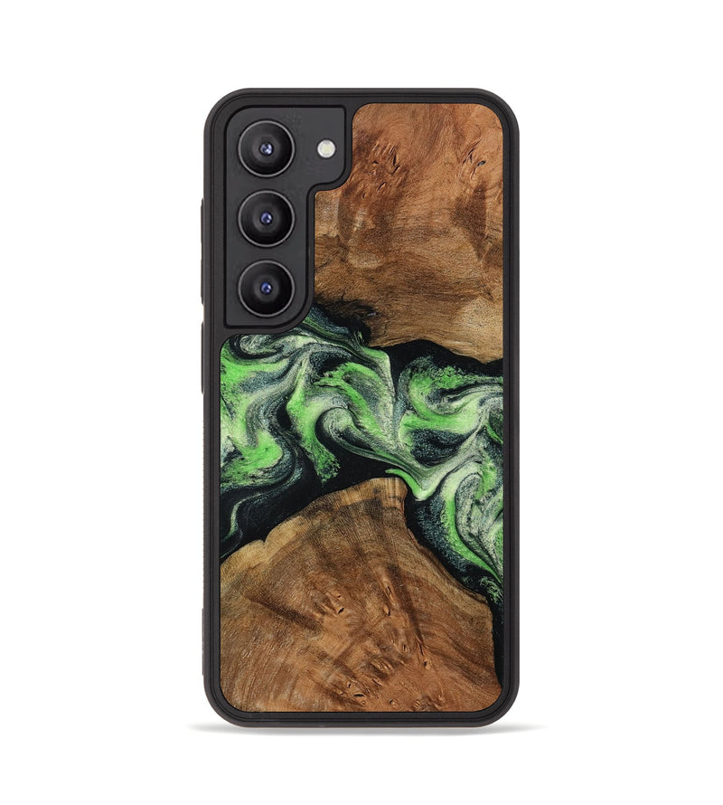 Galaxy S23 Wood Phone Case - Sherry (Green, 799535)