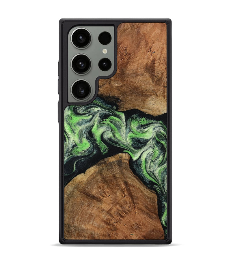 Galaxy S24 Ultra Wood Phone Case - Sherry (Green, 799535)