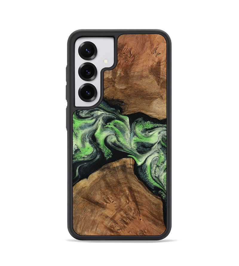 Galaxy S25 Wood Phone Case - Sherry (Green, 799535)