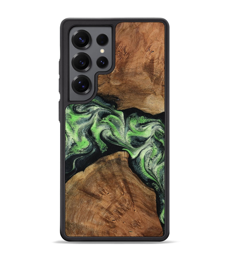 Galaxy S25 Ultra Wood Phone Case - Sherry (Green, 799535)