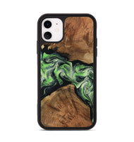 iPhone 11 Wood Phone Case - Sherry (Green, 799535)