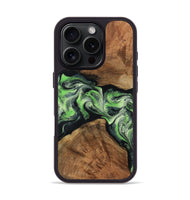 iPhone 16 Pro Wood Phone Case - Sherry (Green, 799535)