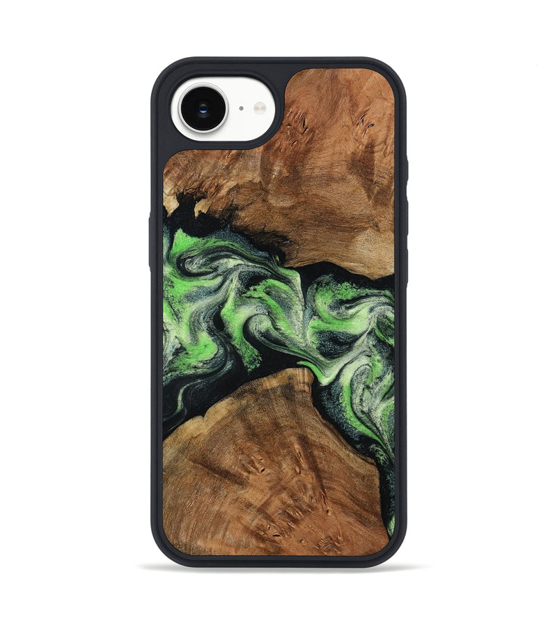 iPhone 16e Wood Phone Case - Sherry (Green, 799535)