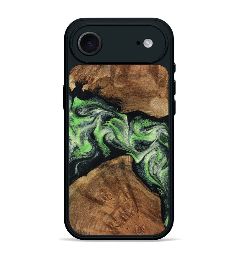 iPhone 17 Air Wood Phone Case - Sherry (Green, 799535)