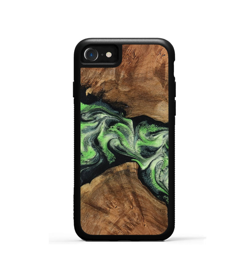 iPhone SE Wood Phone Case - Sherry (Green, 799535)