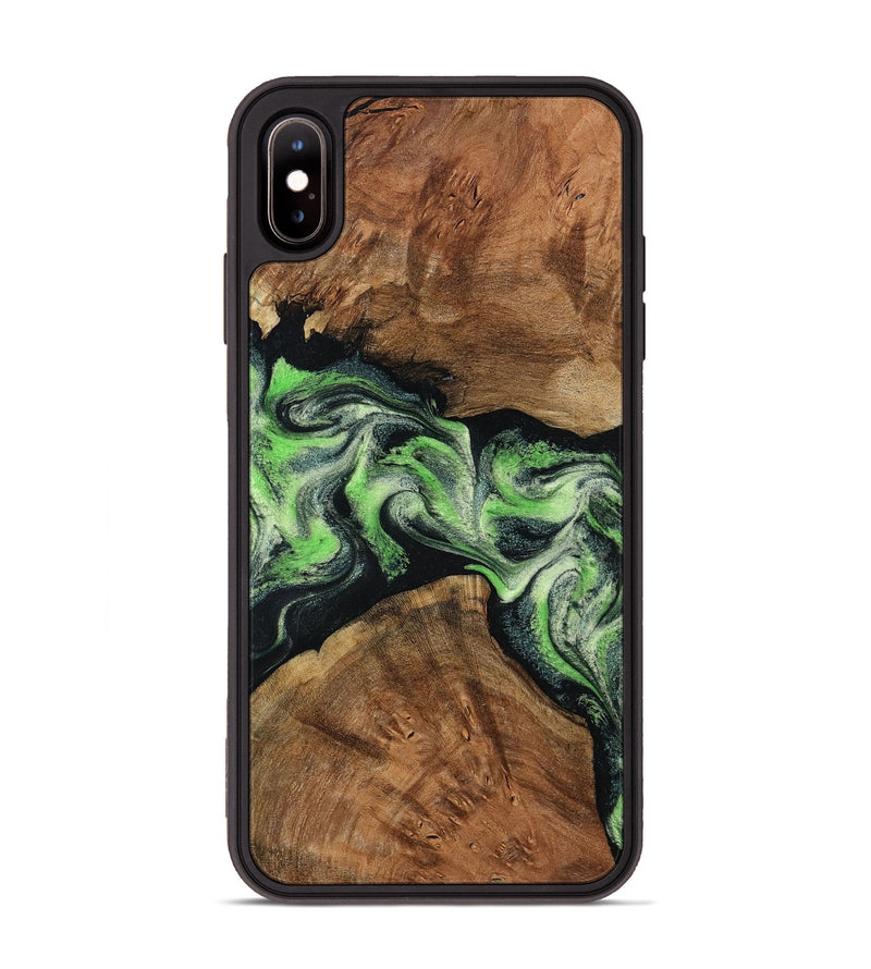 iPhone Xs Max Wood Phone Case - Sherry (Green, 799535)