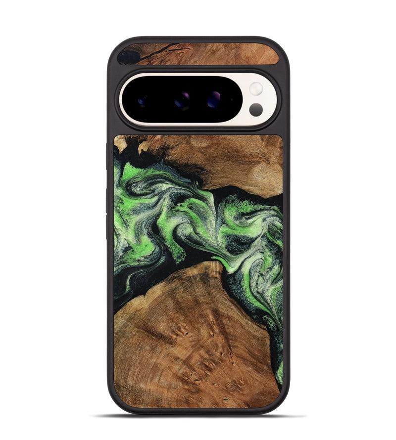 Pixel 9 Pro Wood Phone Case - Sherry (Green, 799535)