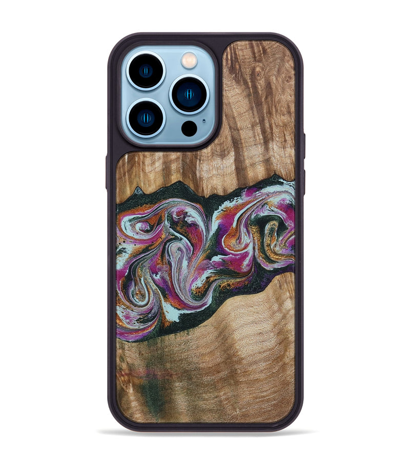 iPhone 14 Pro Max Wood Phone Case - Dani (Green, 799536)