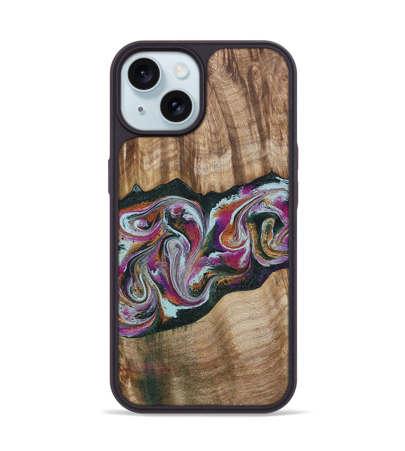iPhone 15 Wood Phone Case - Dani (Green, 799536)