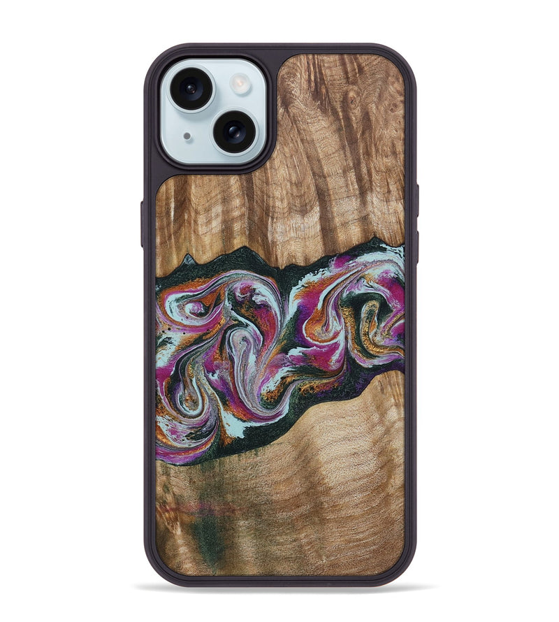 iPhone 15 Plus Wood Phone Case - Dani (Green, 799536)