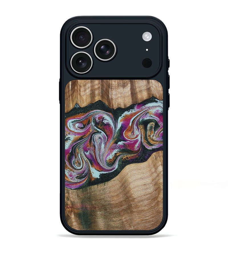 iPhone 17 Pro Max Wood Phone Case - Dani (Green, 799536)