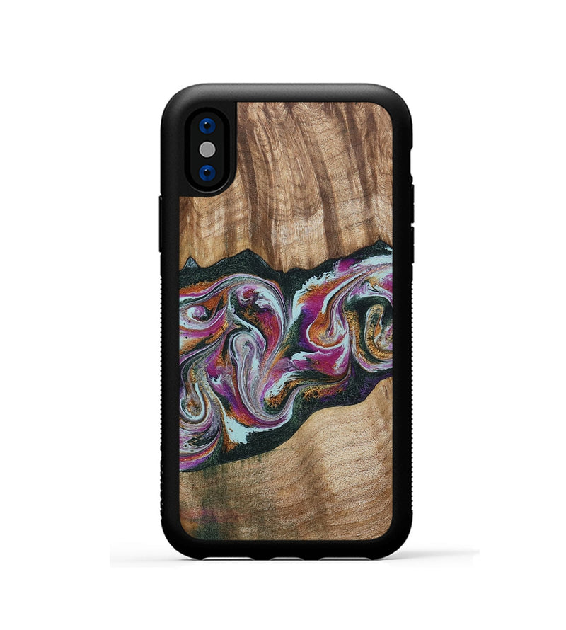 iPhone Xs Wood Phone Case - Dani (Green, 799536)