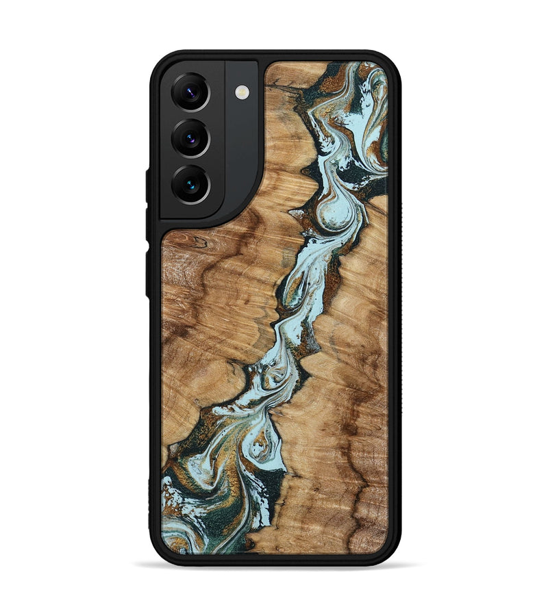 Galaxy S22 Plus Wood Phone Case - Jerilyn (Teal & Gold, 799537)