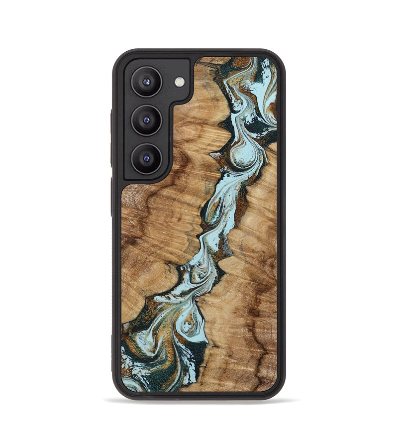 Galaxy S23 Wood Phone Case - Jerilyn (Teal & Gold, 799537)