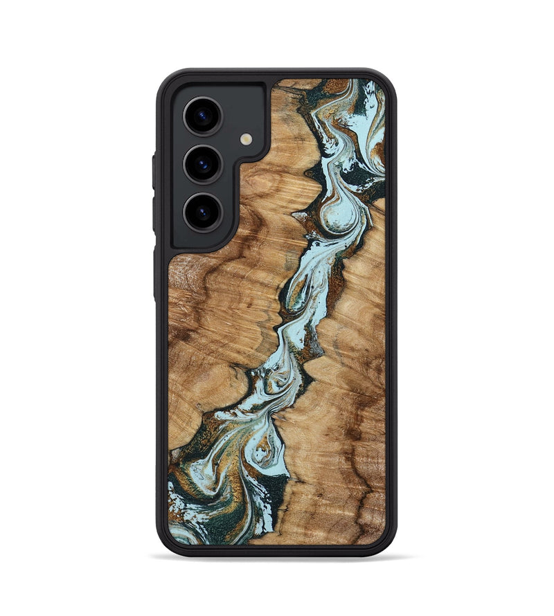 Galaxy S24 Wood Phone Case - Jerilyn (Teal & Gold, 799537)