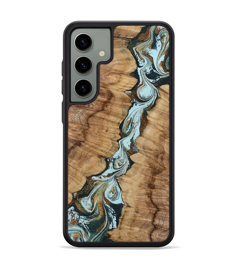 Galaxy S24 Plus Wood Phone Case - Jerilyn (Teal & Gold, 799537)