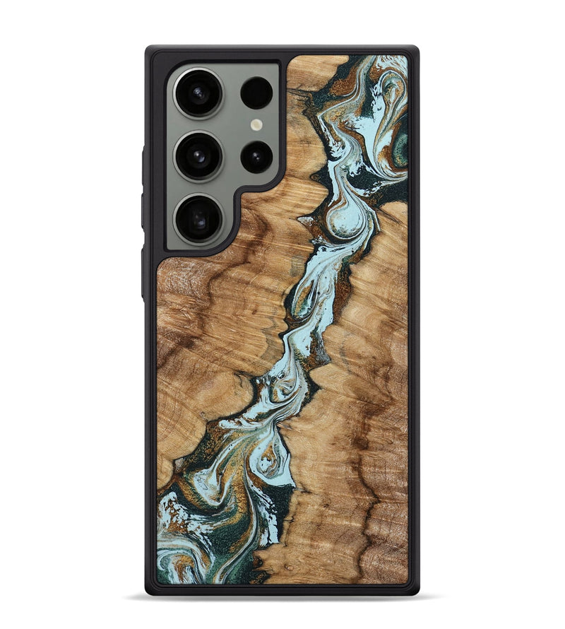 Galaxy S24 Ultra Wood Phone Case - Jerilyn (Teal & Gold, 799537)