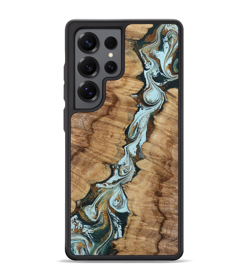 Galaxy S25 Ultra Wood Phone Case - Jerilyn (Teal & Gold, 799537)