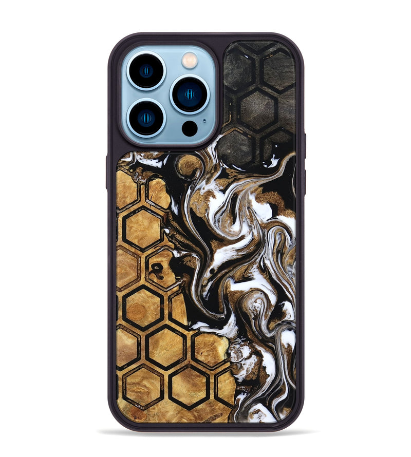 iPhone 14 Pro Max Wood Phone Case - Azalea (Pattern, 799545)