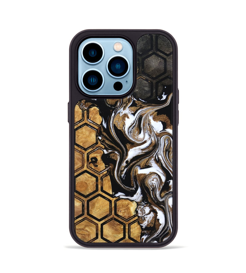 iPhone 14 Pro Wood Phone Case - Azalea (Pattern, 799545)