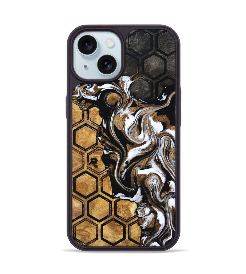 iPhone 15 Wood Phone Case - Azalea (Pattern, 799545)