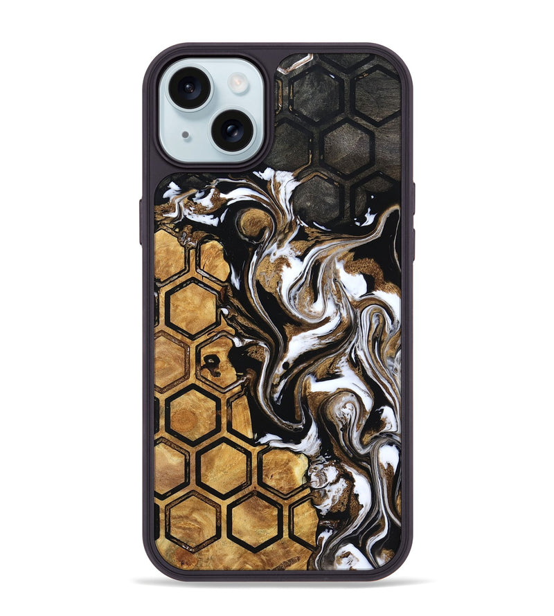 iPhone 15 Plus Wood Phone Case - Azalea (Pattern, 799545)