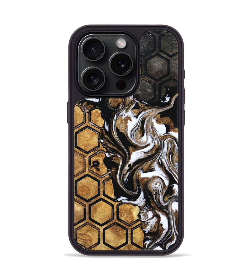 iPhone 15 Pro Wood Phone Case - Azalea (Pattern, 799545)