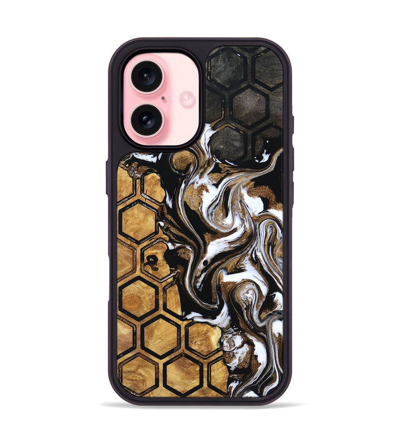 iPhone 16 Wood Phone Case - Azalea (Pattern, 799545)